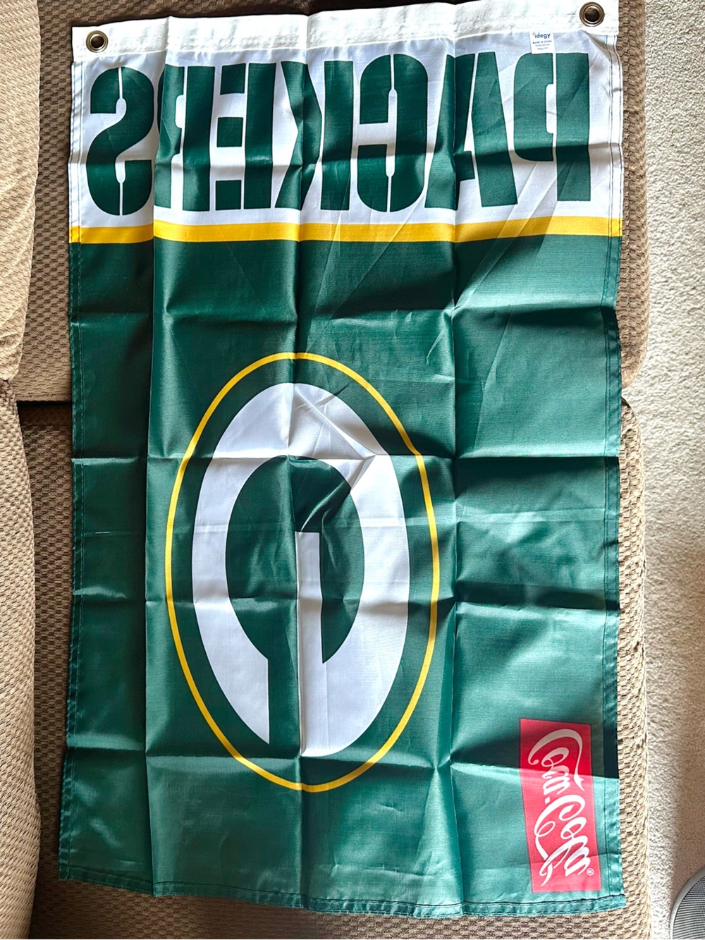 Green Bay Packers Coca-Cola Flag - Green, White & Yellow
